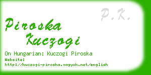 piroska kuczogi business card